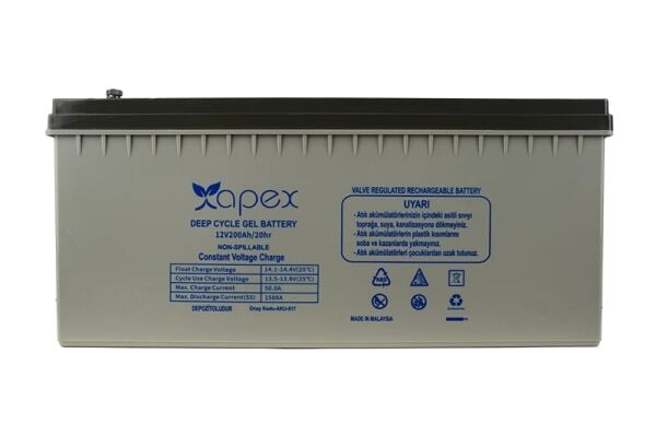 Apex 12V 200Ah Jel Akü