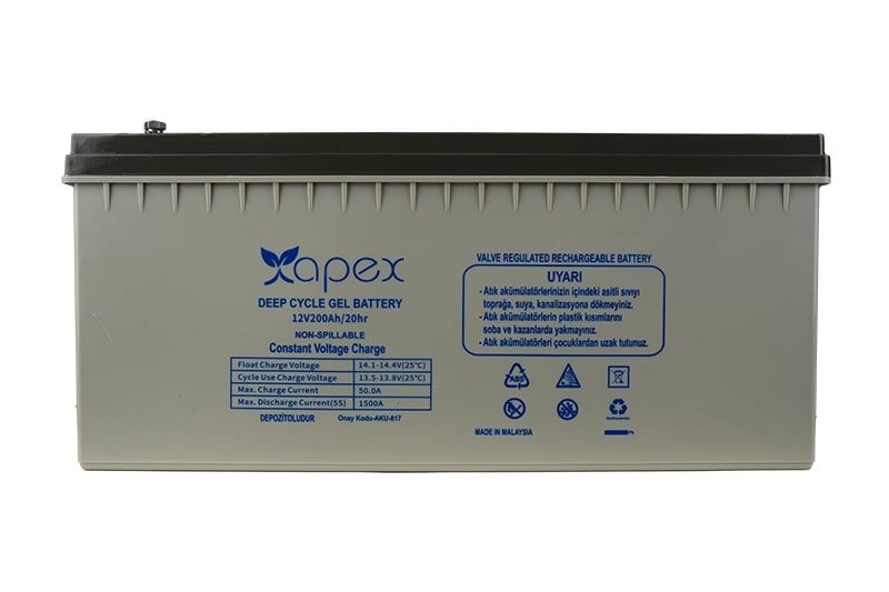 Apex 12V 200Ah Jel Akü