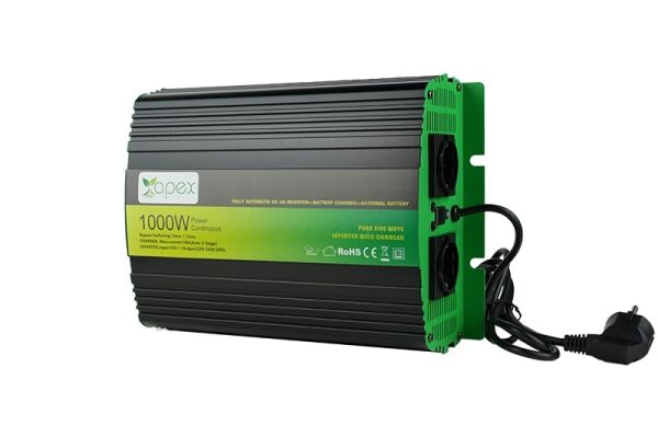 Apex NPS 1000W Şarjlı Tam Sinüs İnverter 12V