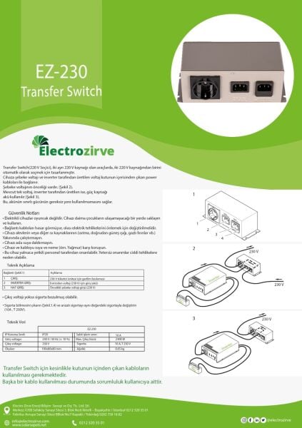 Electrozirve 10A Transfer Switch