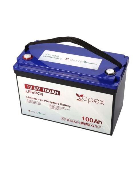 Apex 12.8V 100Ah Lityum (LiFePO4) Batarya