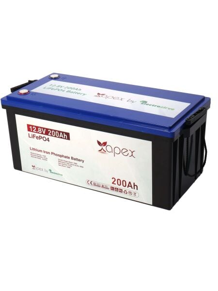 Apex 12.8V 200Ah Lityum (LiFePO4) Batarya