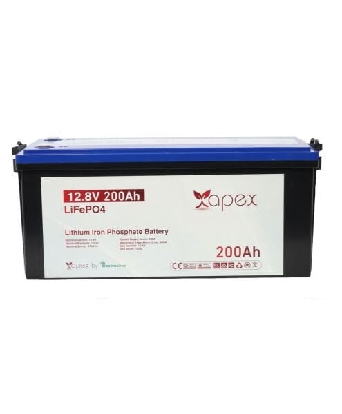 Apex 12.8V 200Ah Lityum (LiFePO4) Batarya