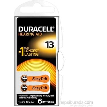 DURACELL 13 NUM İŞİTME CİHAZI PİLİ 6LI