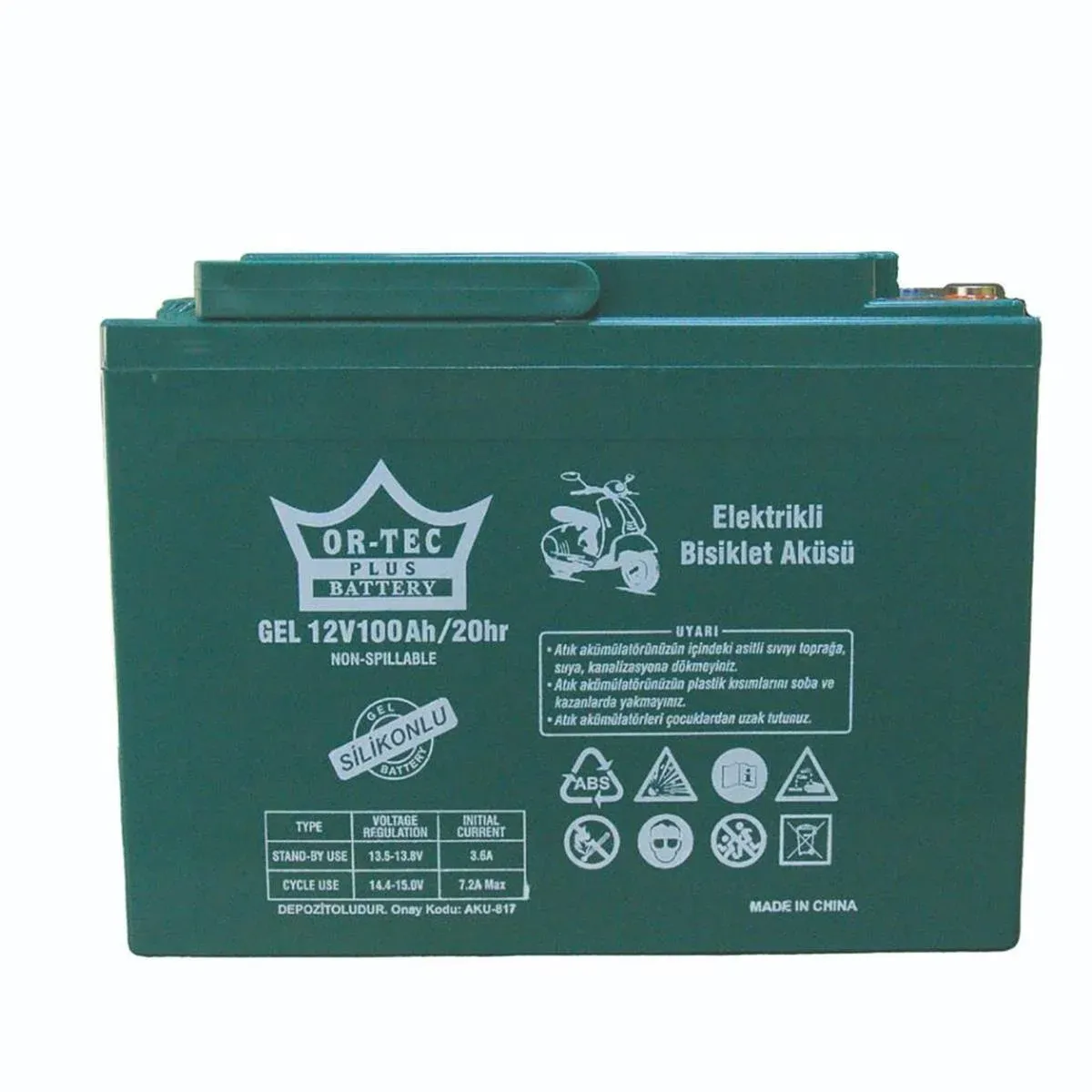 OR-TEC 12V80AH(100AH) JEL AKÜ