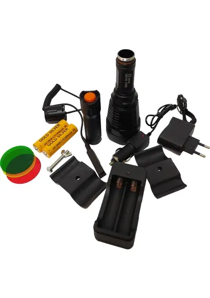 GOLD SİLVER GS-2800 ŞARJLI TÜFEK FENERİ