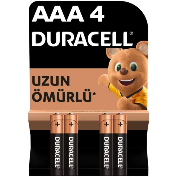 DURACELL BASIC AAA ALKALİN İNCE KALEM PİL 4LÜ
