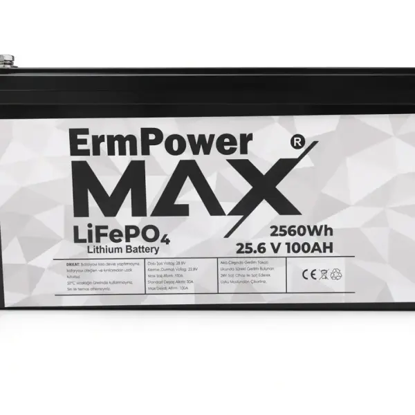 ERM POWER MAX 25.6V100AH LİFEPO4 AKÜ