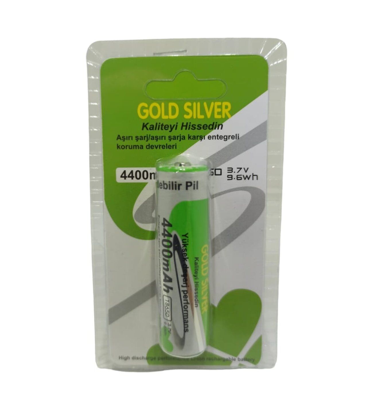 GOLDSİLVER 18650 4400MAH ŞARJLI PİL
