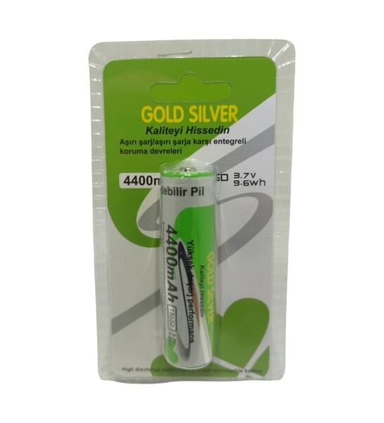 GOLDSİLVER 18650 4400MAH ŞARJLI PİL