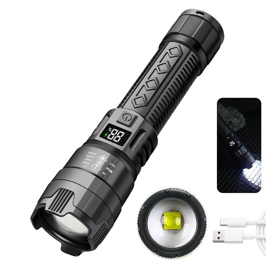 GOLD SİLVER GS-3200 ŞARJLI METAL EL FENERİ