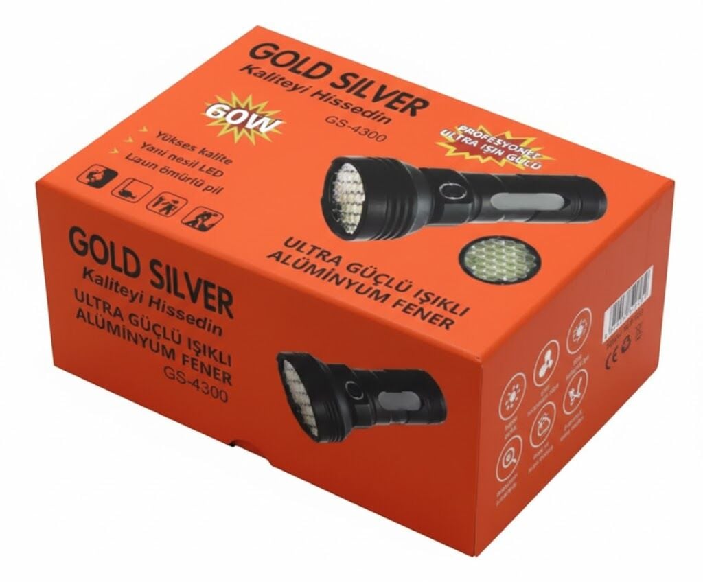 GOLD SİLVER GS-4300 METAL ŞARJLI FENER 60W