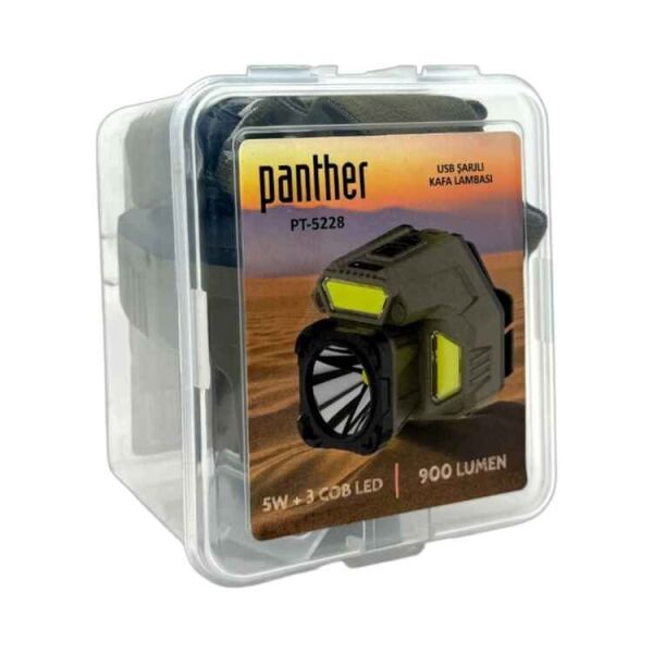 PANTHER PT-5228 USB ŞARJLI KAFA LAMBASI
