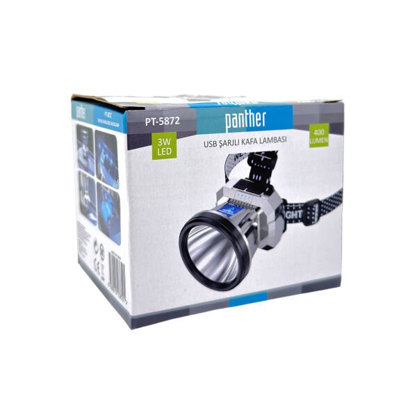 PANTHER PT-5872 USB ŞARJLI KAFA LAMBASI