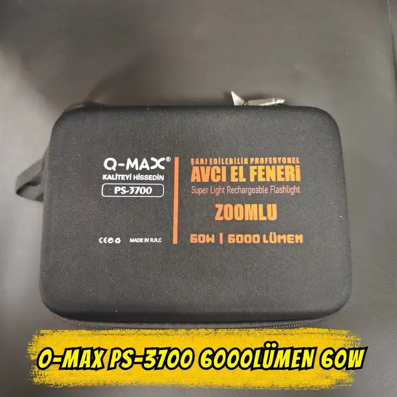 Q-MAX PS-3700 ŞARJLI PROFESYONEL AVCI EL FENERİ