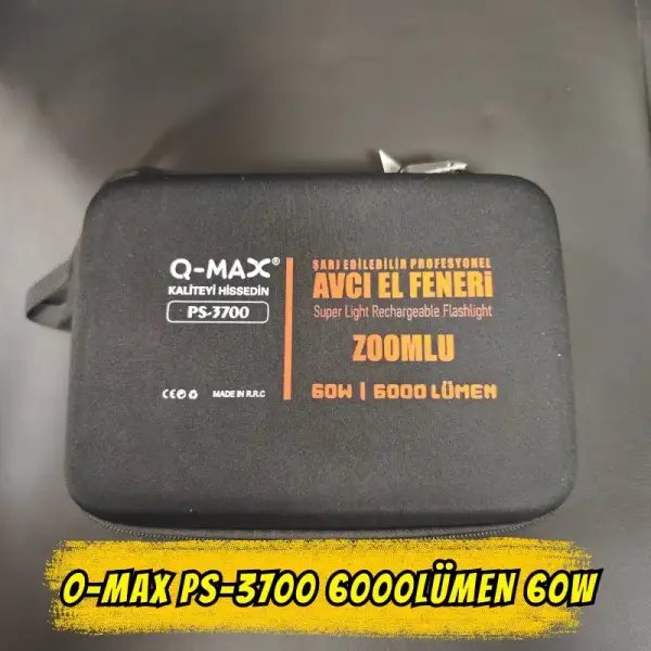 Q-MAX PS-3700 ŞARJLI PROFESYONEL AVCI EL FENERİ