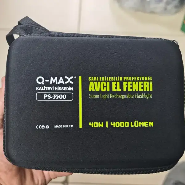 Q-MAX PS-3500 ŞARJLI PROFESYONEL AVCI EL FENERİ