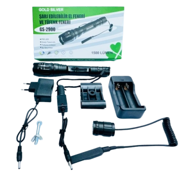 GOLD SİLVER GS-2900 EL VE TÜFEK FENERİ