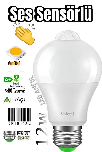 VOLEMİ VM-10S SENSÖRLÜ 10W LED AMPUL