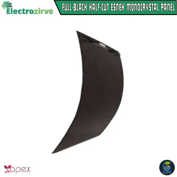 APEX 115W ESNEK FULL BLACK HALF CUT MONOKRİSTAL GÜNEŞ PANELİ