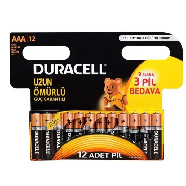 DURACELL 12Lİ AAA ALKALİN PİL