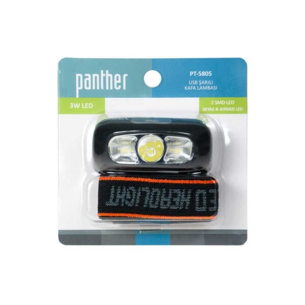 Panther PT-5805 Usb Şarjlı Kafa Feneri